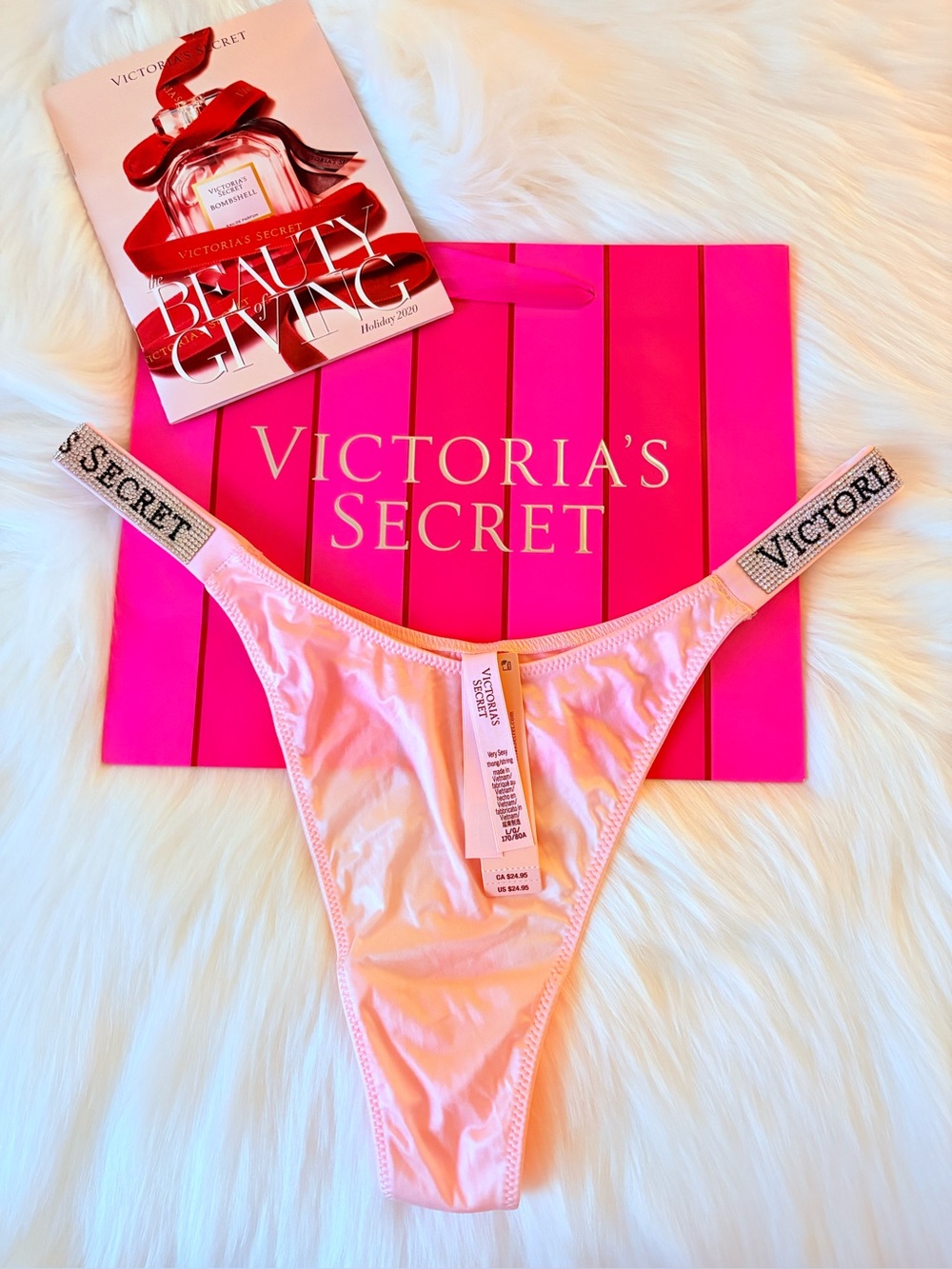 🩷🩷Victoria’s Secret logo shine strap panty (L)🩷🩷